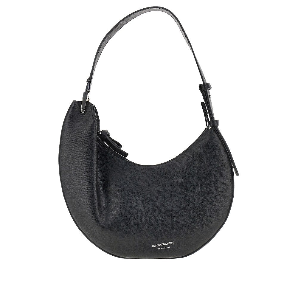 'Emporio Armani 1981' grain leather hobo bag
