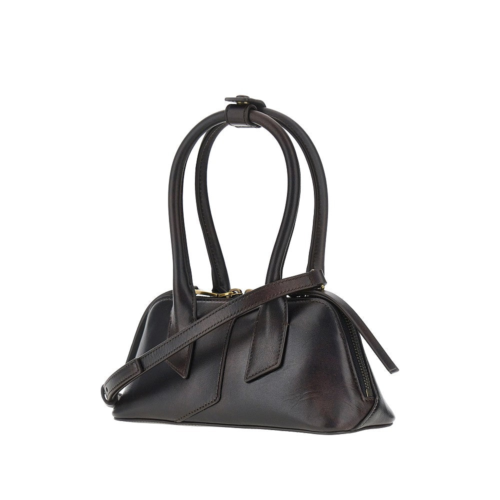 Old effect leather mini baG