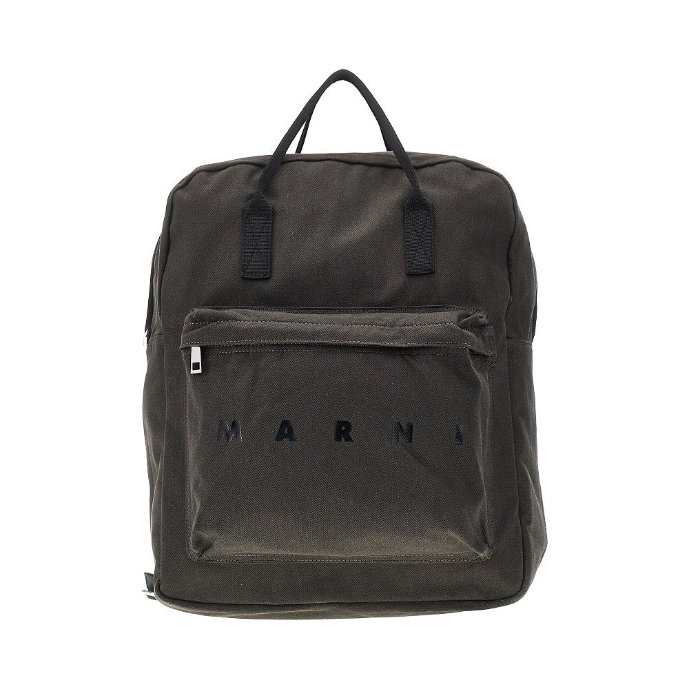 Zaino in cotone con stampa logo