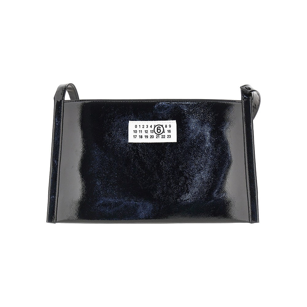 Borsa a tracolla in pelle sintetica lucida