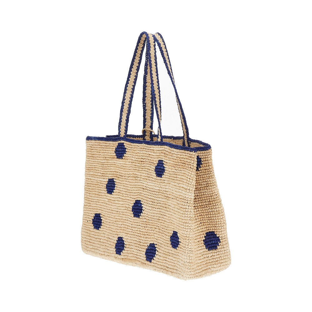 'Esma' raffia tote bag