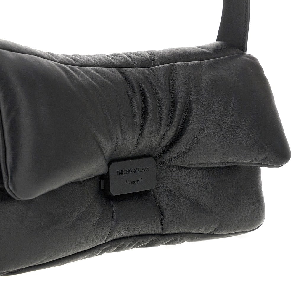 Padded nappa leather shoulder bag