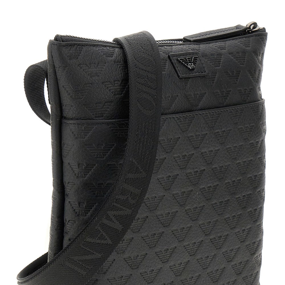Eagle embossed leather crossbody bag