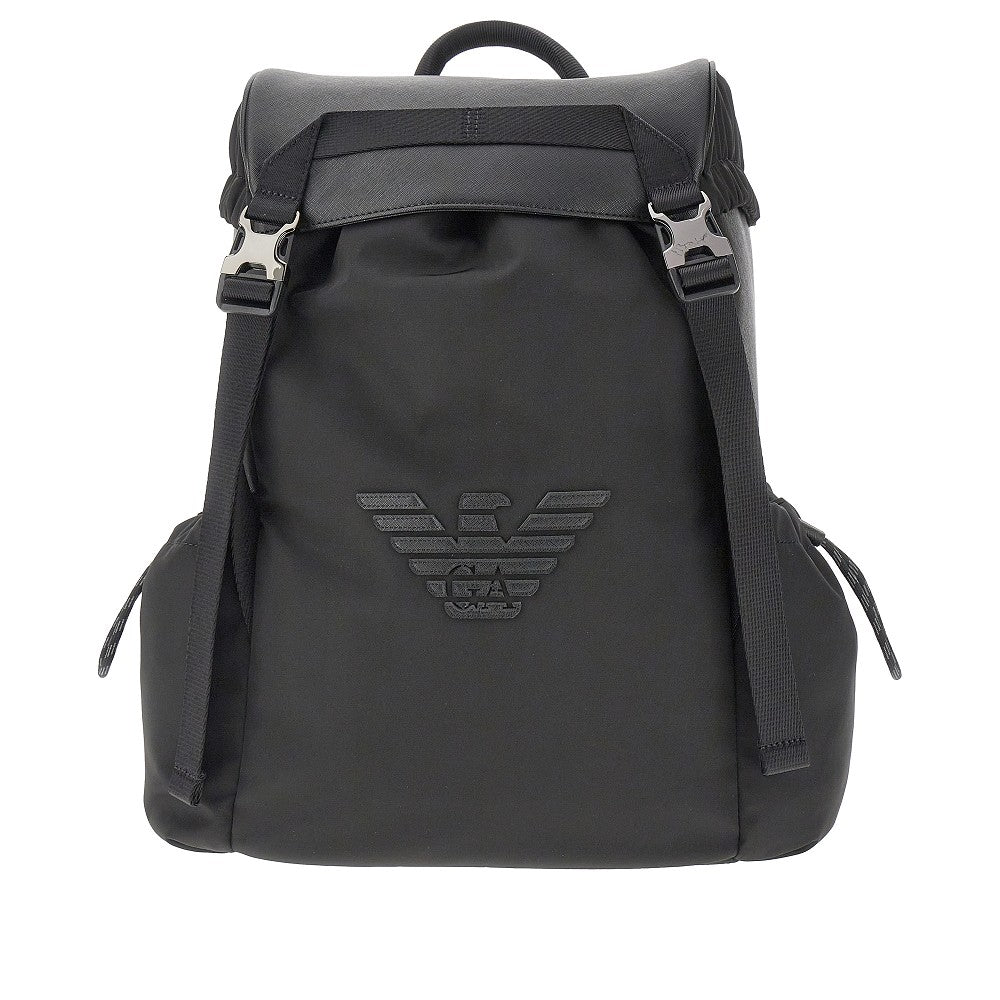 ASv regenerated leather and nylon backpack