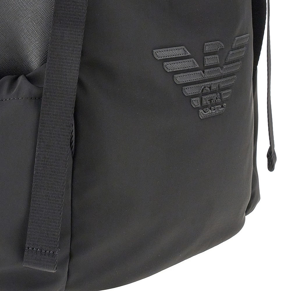 ASv regenerated leather and nylon backpack