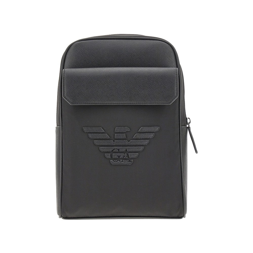 ASV leather and nylon one-shouldrr backpack
