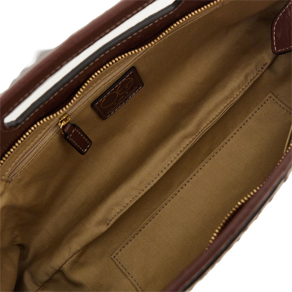 Borsa 'Dalia' in pelle stampa struzzo