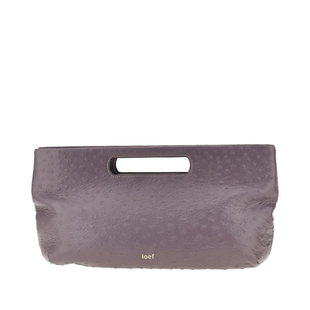 Borsa 'Dalia' in pelle stampa struzzo