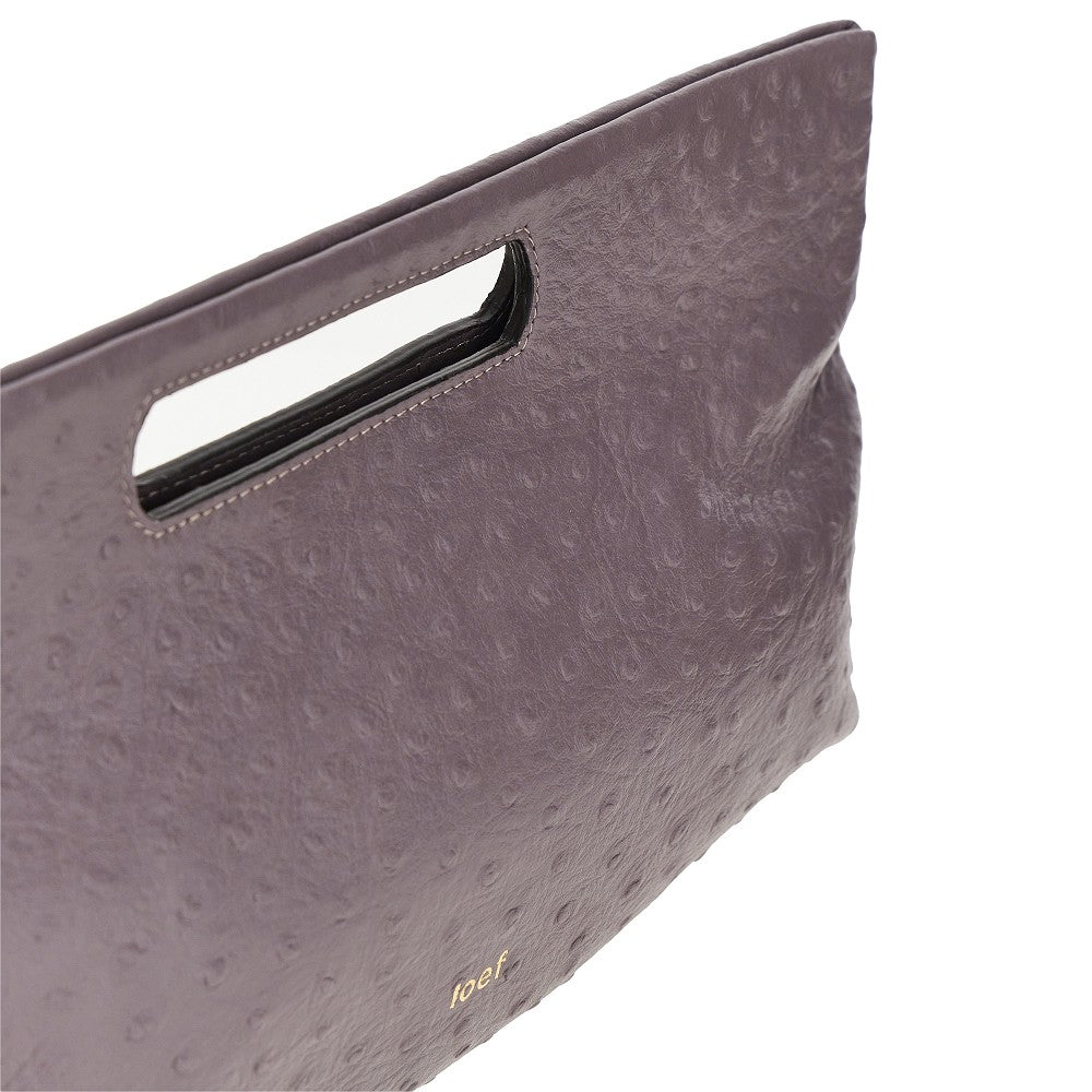 Borsa 'Dalia' in pelle stampa struzzo