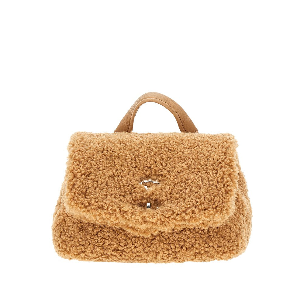 Borsa &#39;Postina Dolly&#39; in tessuto Teddy
