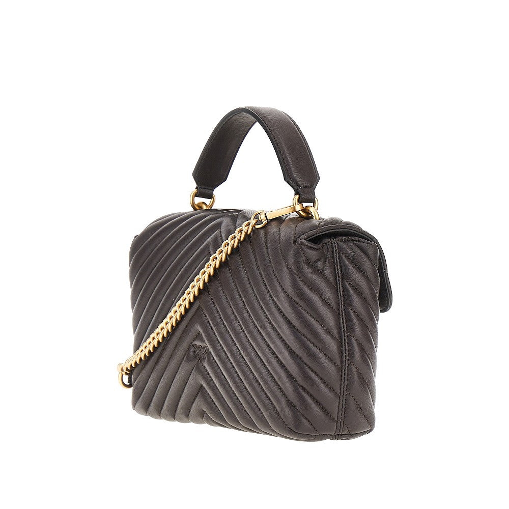 Chevron nappa leather mini Love Lady Puff bag