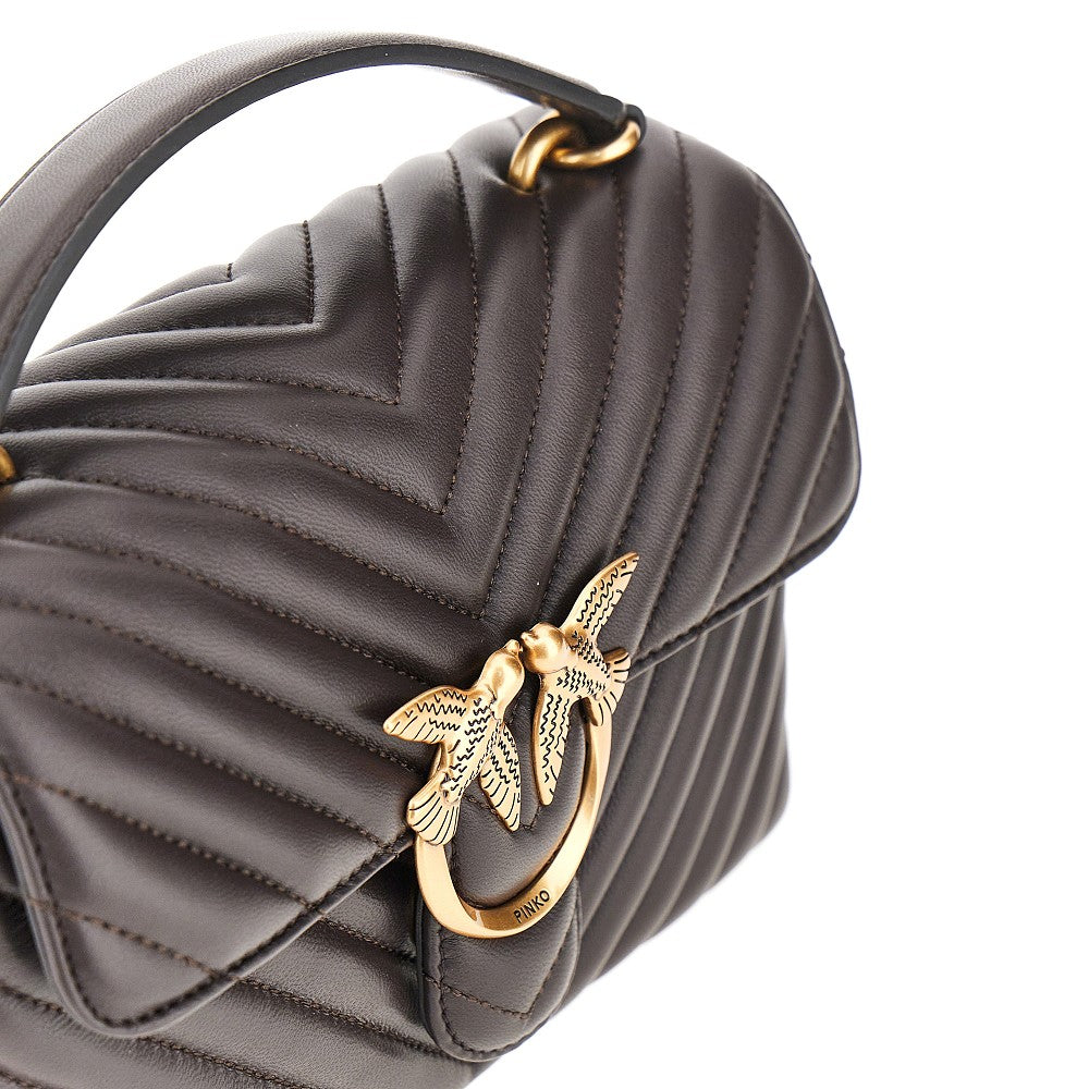 Chevron nappa leather mini Love Lady Puff bag