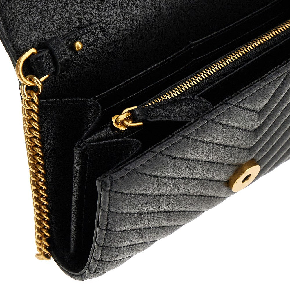 Love Bag One chevron nappa leather clutch