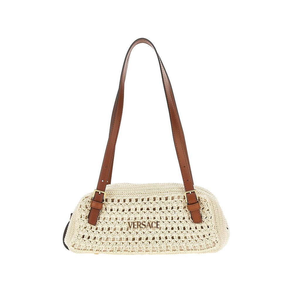 'Versace Tag' crochet knitted bowling bag