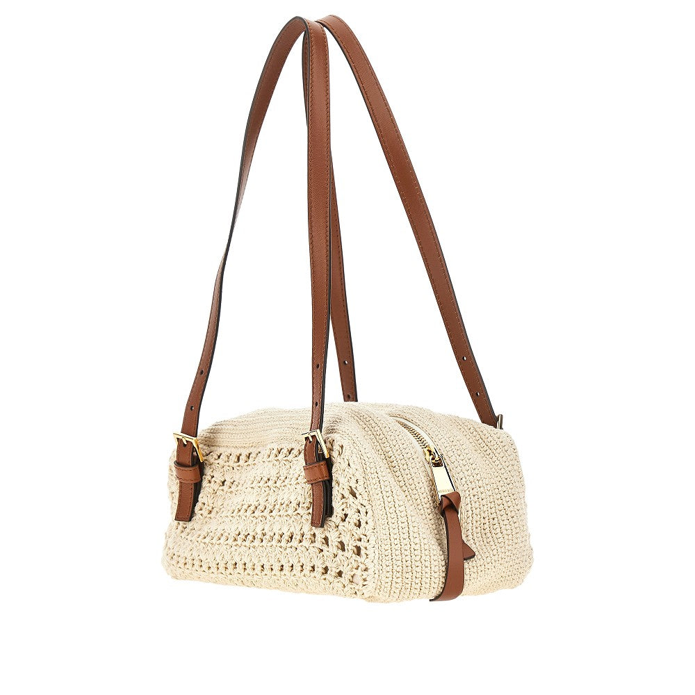 'Versace Tag' crochet knitted bowling bag