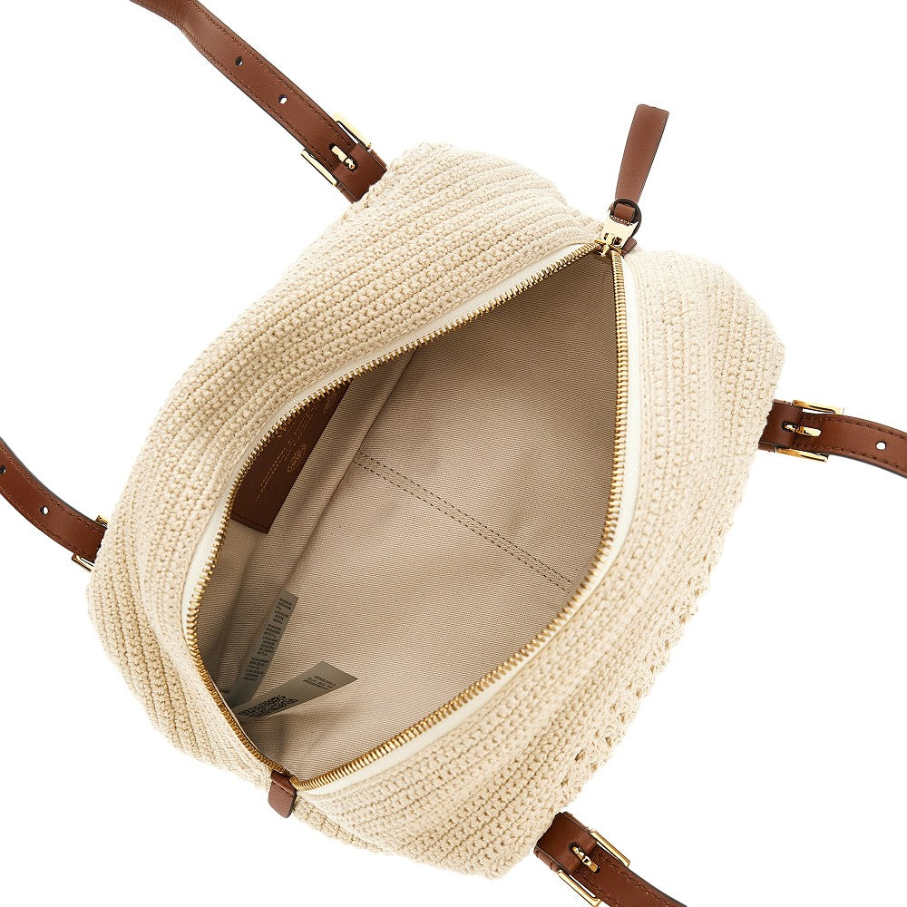 'Versace Tag' crochet knitted bowling bag