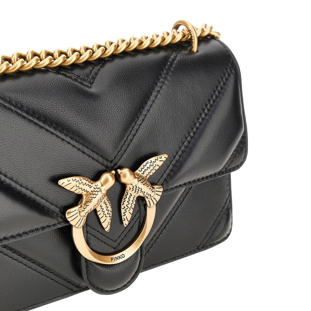 Quilted leather mini Love One bag