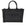 Faux raffia shopping bag with logo