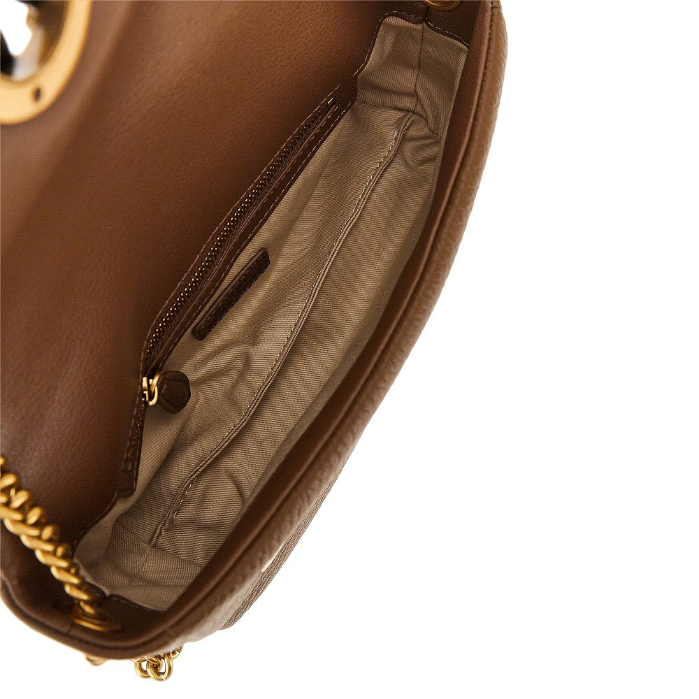 Leather large Click Soft Horizontal bag
