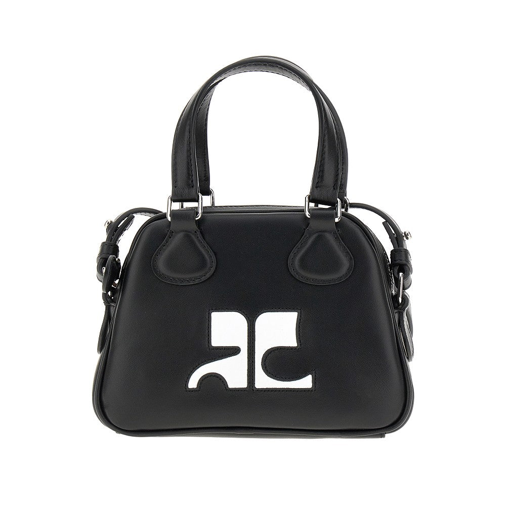 Mini bowling bag in pelle