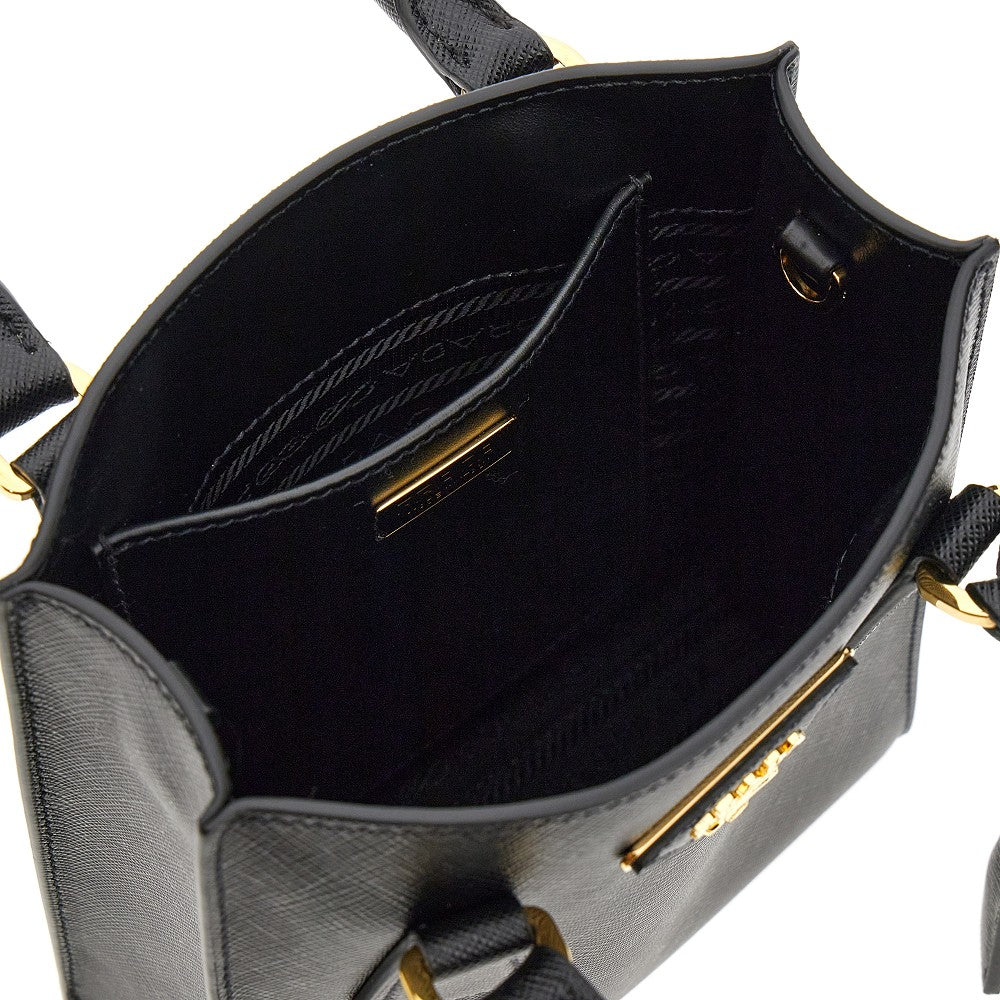 Saffiano leather mini tote bag