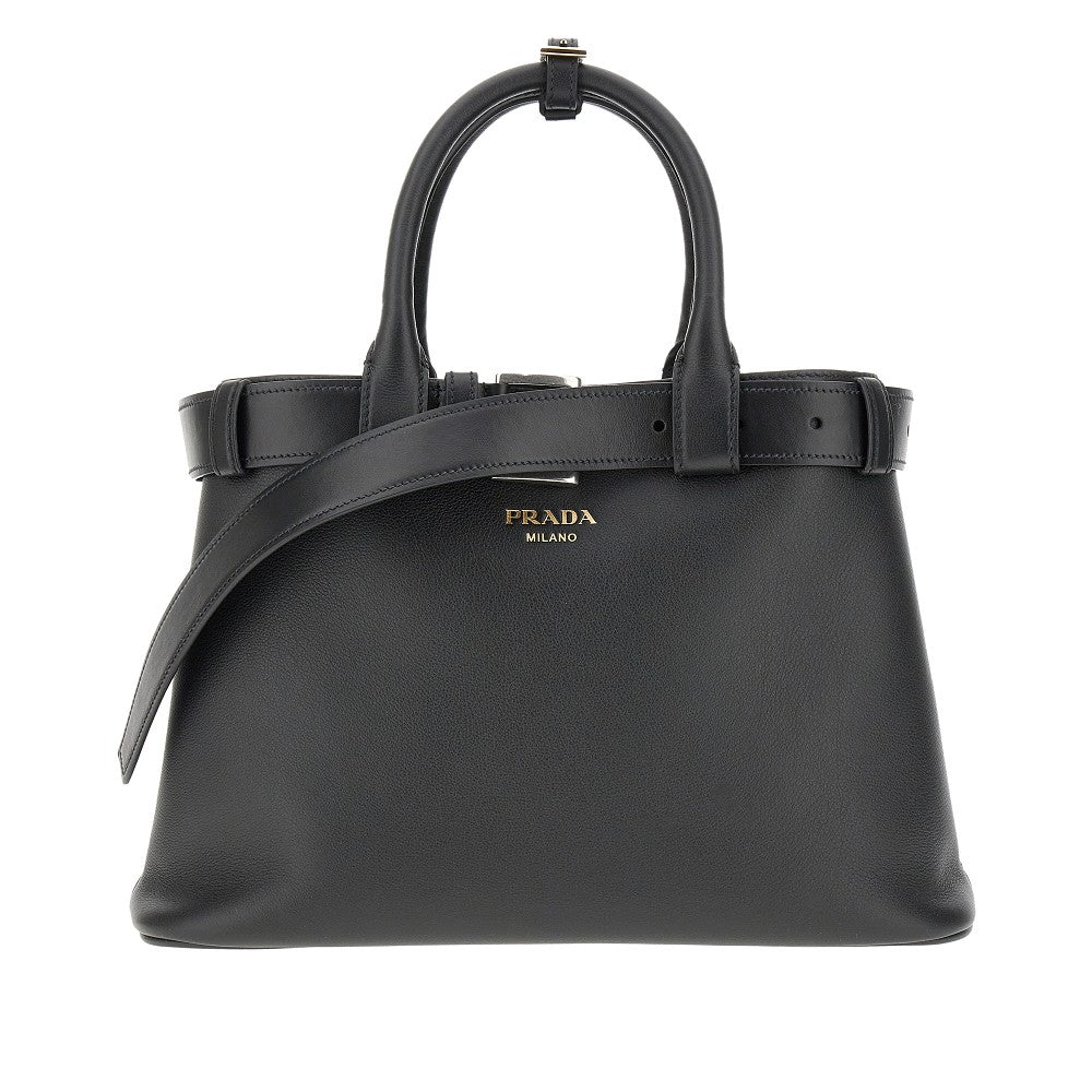 Large &#39;Prada Buckle&#39; leather bag