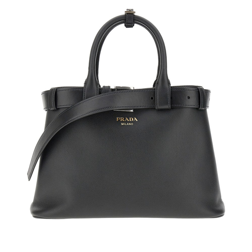 Borsa &#39;Prada Buckle&#39; grande in pelle