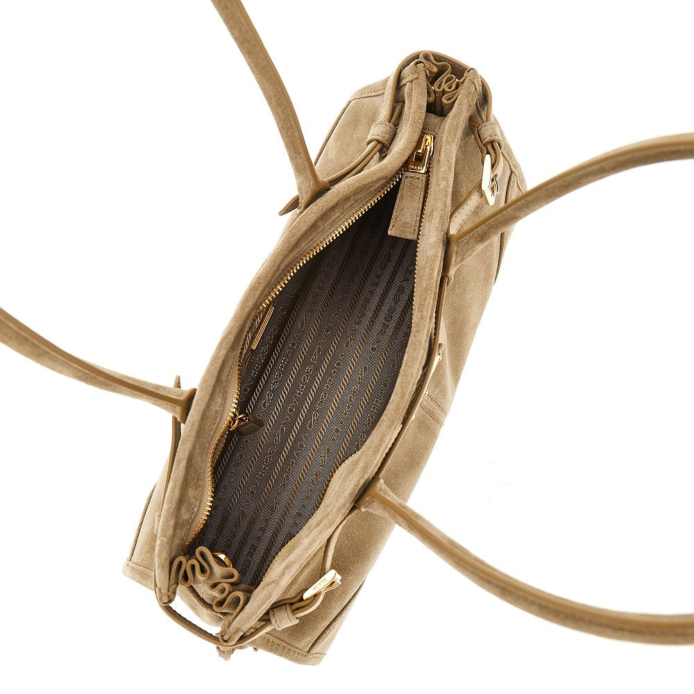 Borsa 'Prada Bonnie' media in suede
