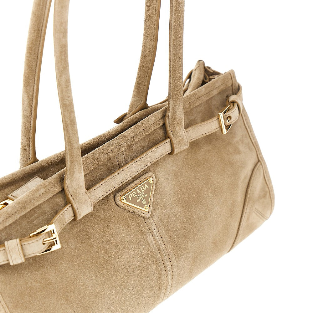 Borsa 'Prada Bonnie' media in suede