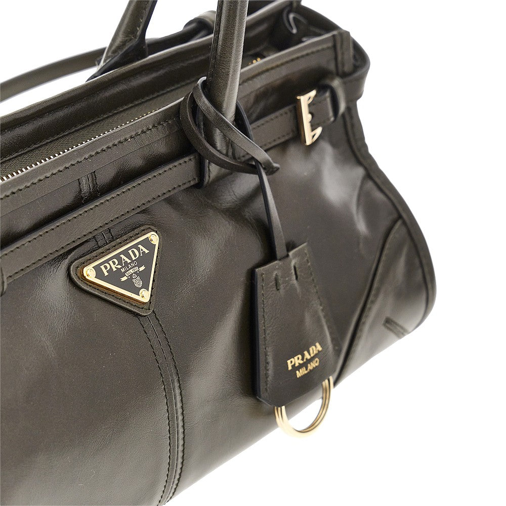 Borsa 'Prada Bonnie' media in pelle lucida