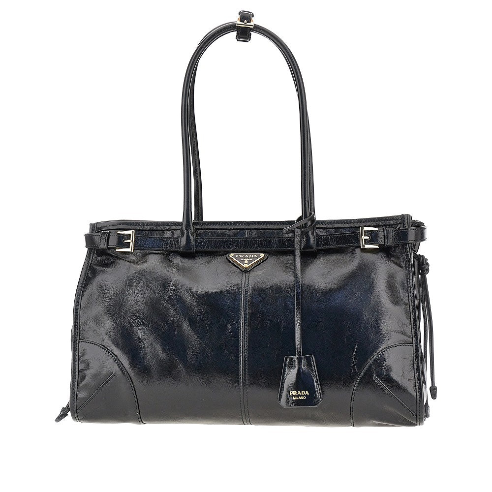 Borsa 'Prada Bonnie' grande in pelle lucida