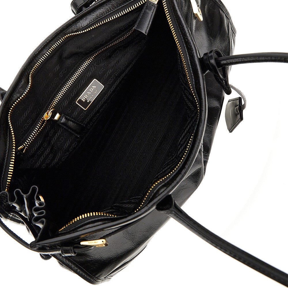 Borsa 'Prada Bonnie' grande in pelle lucida