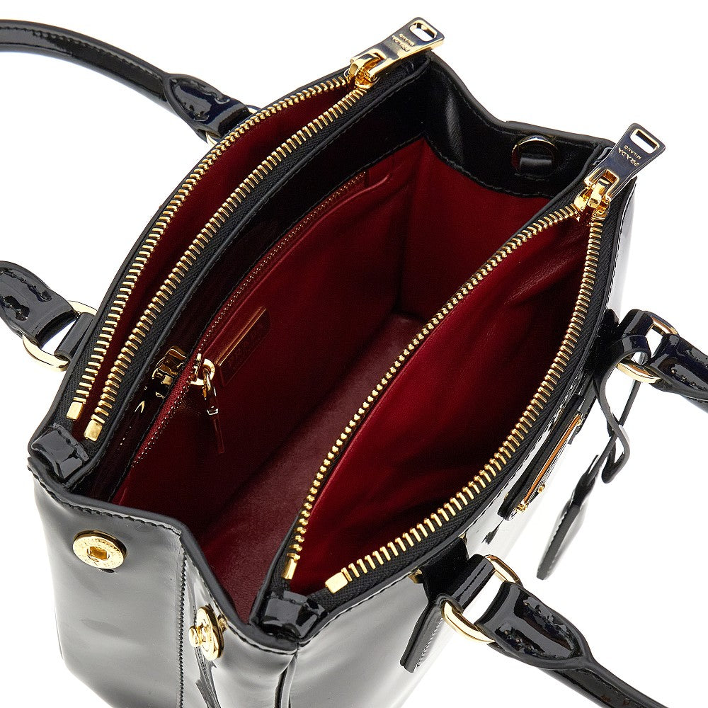 Mini &#39;Galleria&#39; bag in patent leather