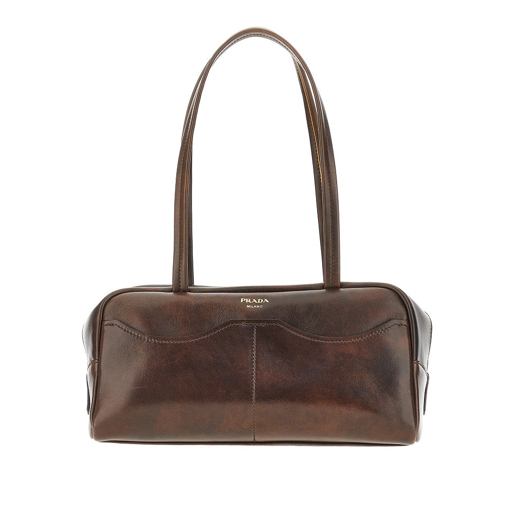 Vintage leather bowling bag