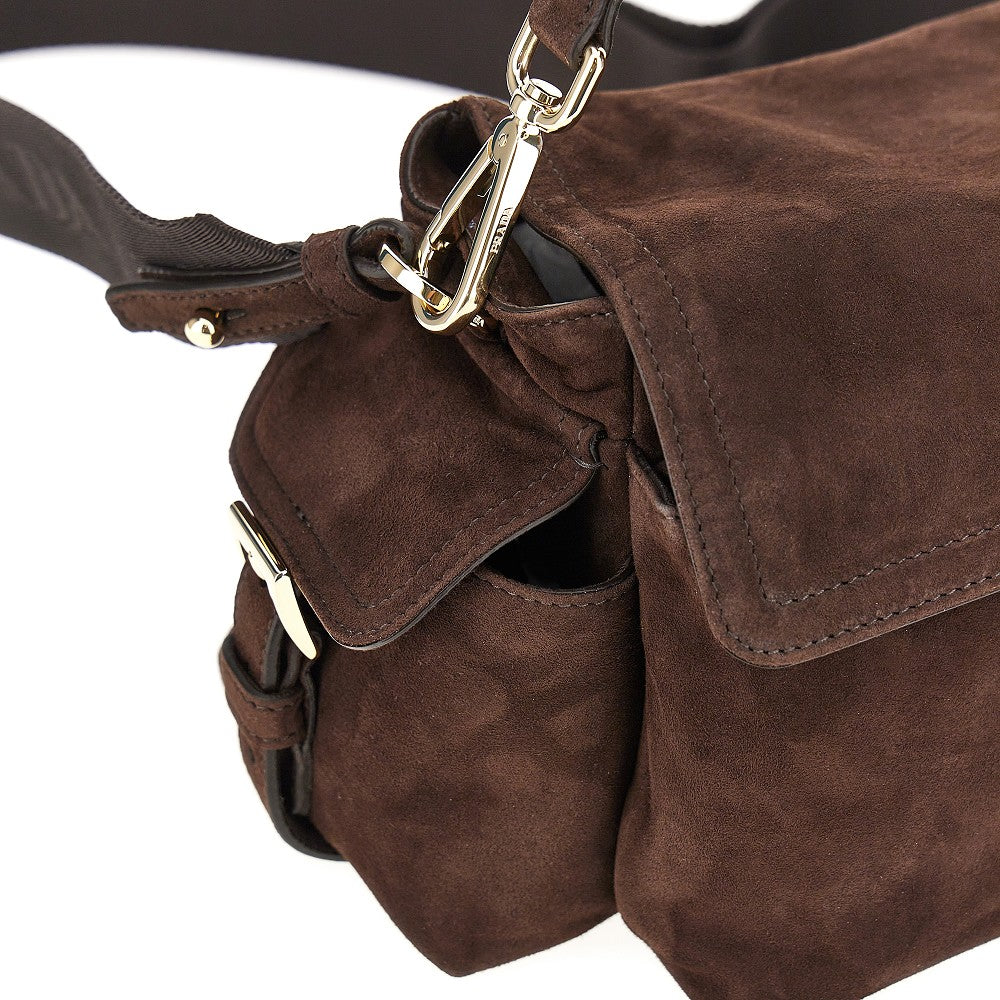 Suede leather medium 'Prada Explore' bag