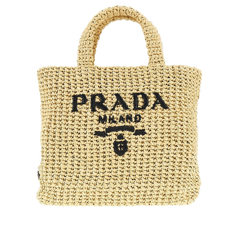 Woven raffia tote bag bag