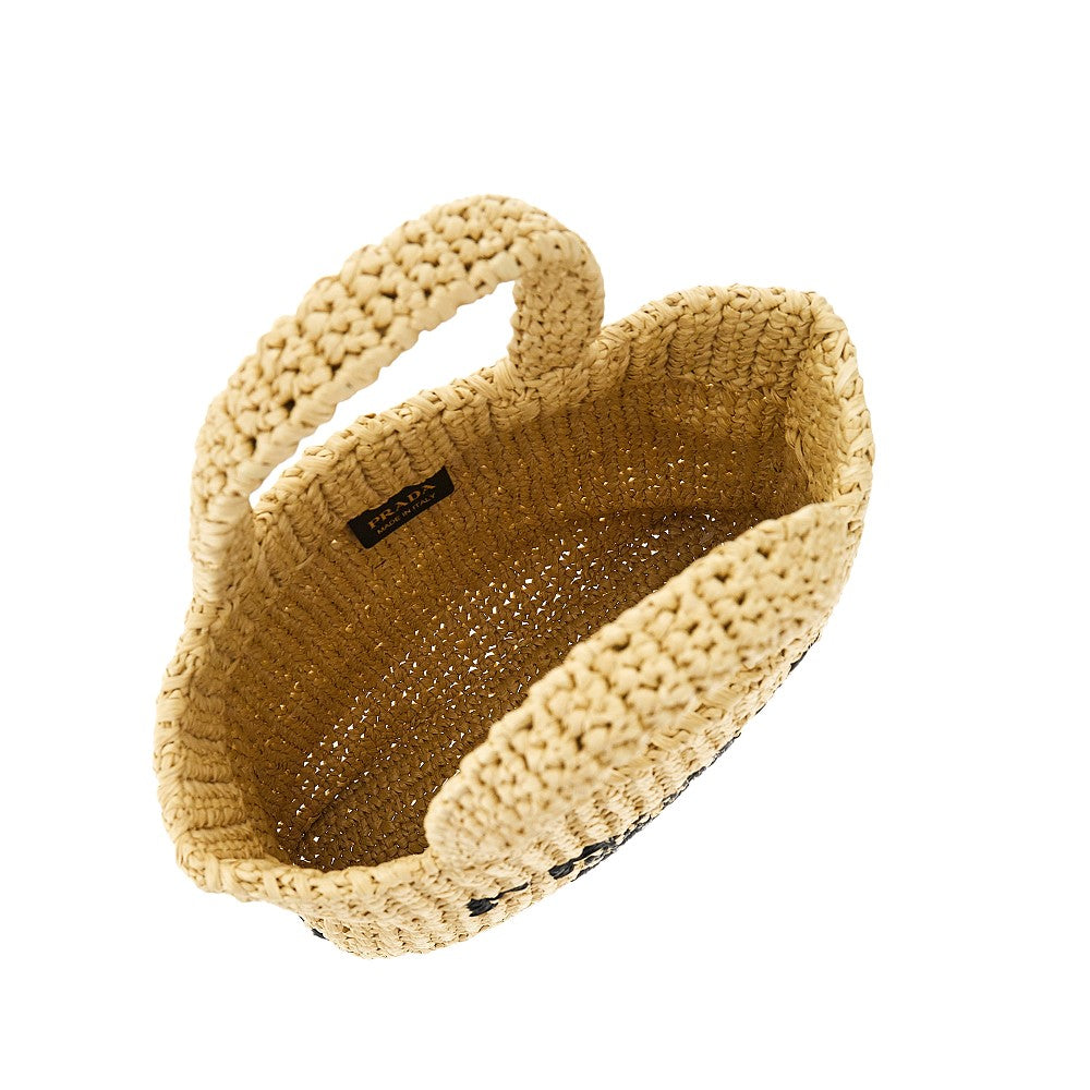 Woven raffia tote bag bag
