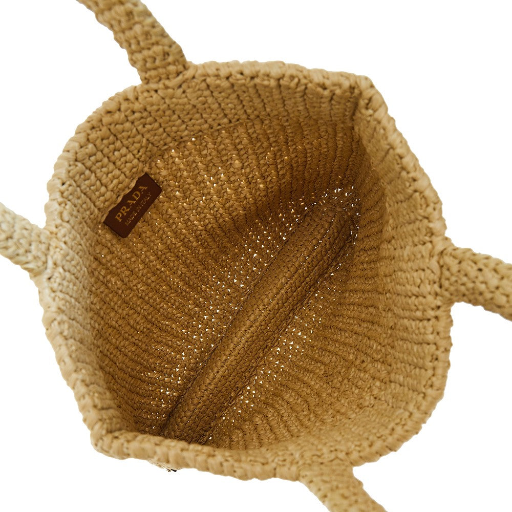 Woven raffia tote bag bag