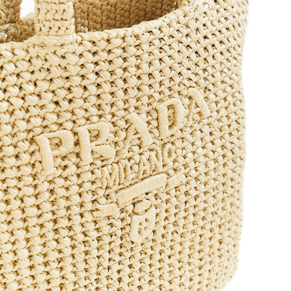 Woven raffia tote bag bag