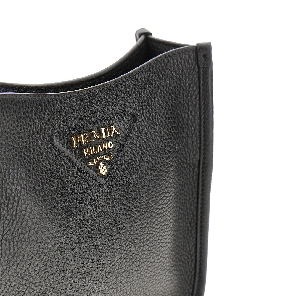 Grained leather mini crossbody bag