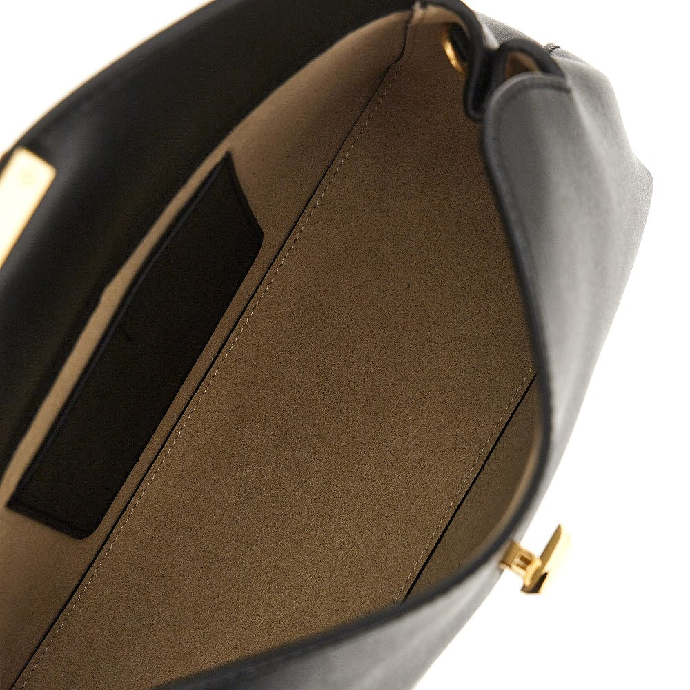 Clutch 'T-lock' in pelle