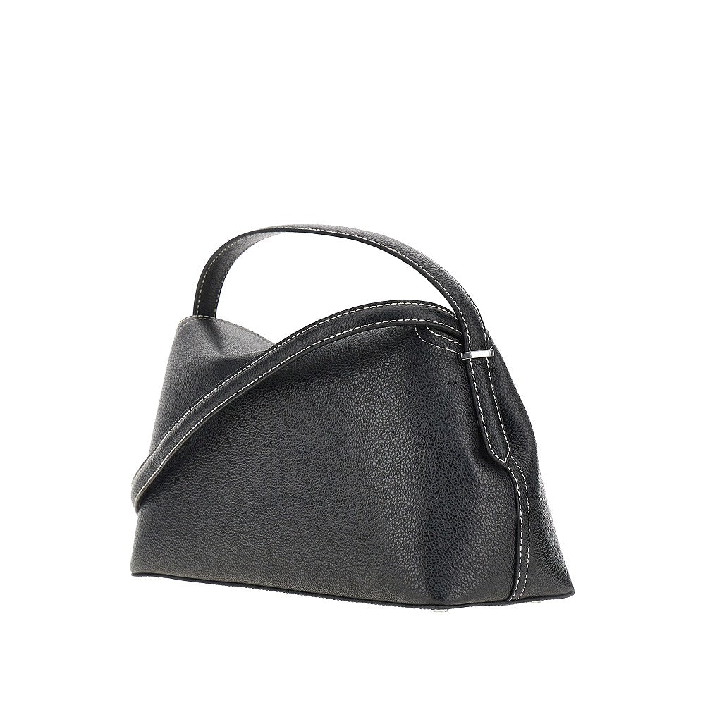 Borsa top-handle 'T-Lock' in pelle granata