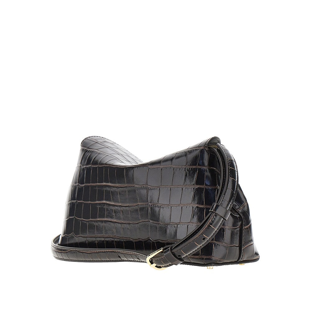 Clutch T-Lock in pelle stampa cocco