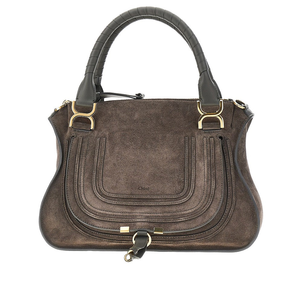 Borsa 'Marcie' media in pelle scamosciata
