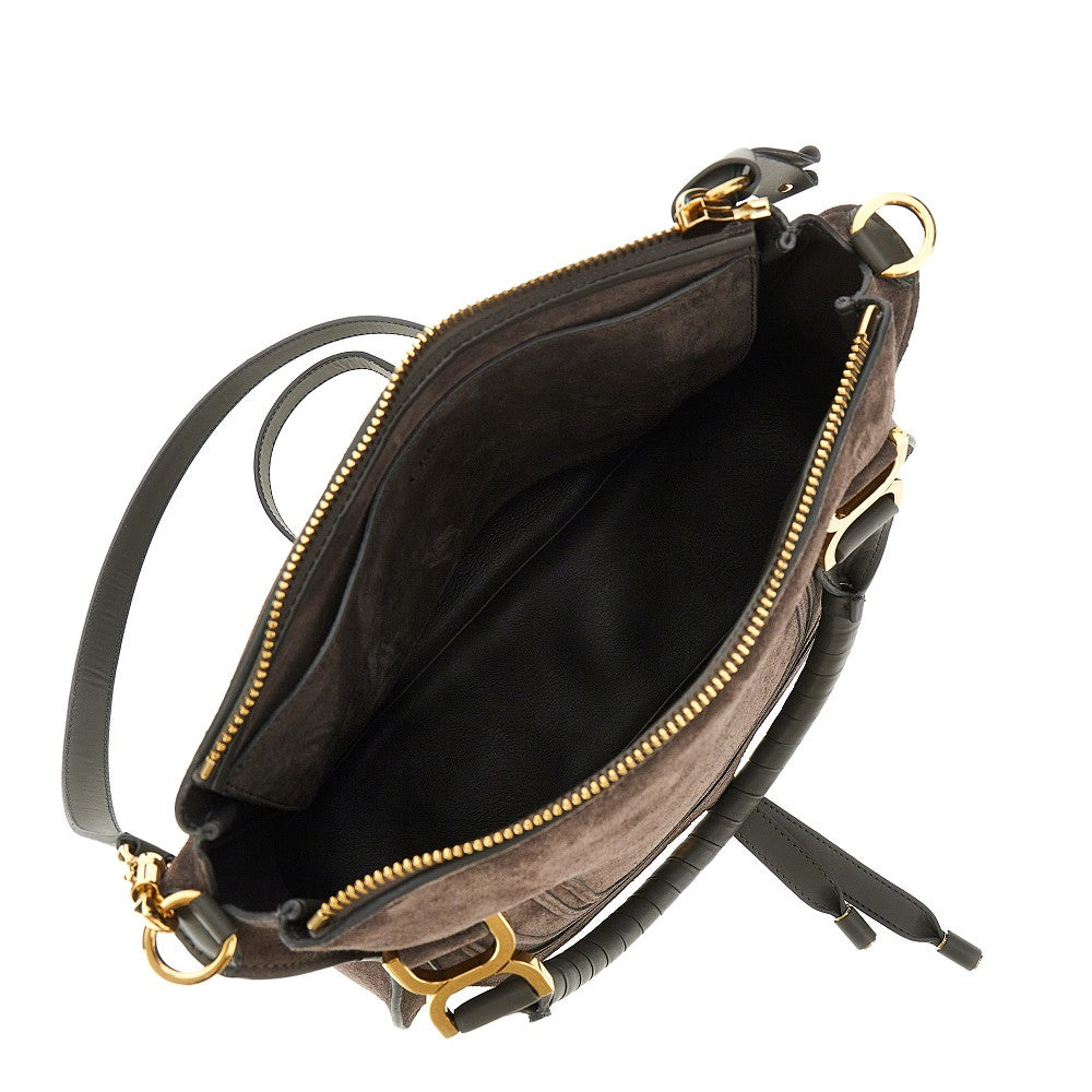 Borsa 'Marcie' media in pelle scamosciata
