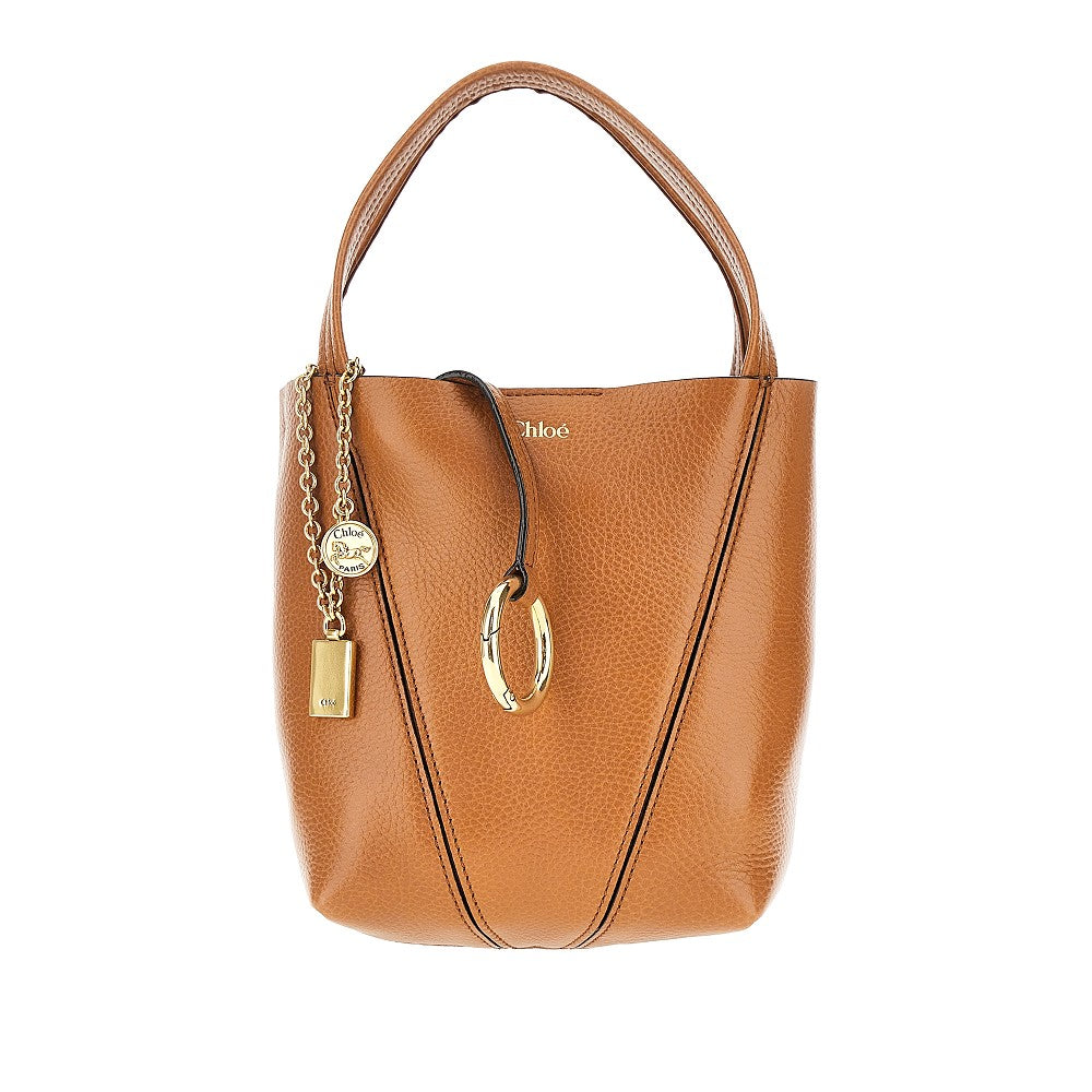 Grained leather small 'Spin' bag
