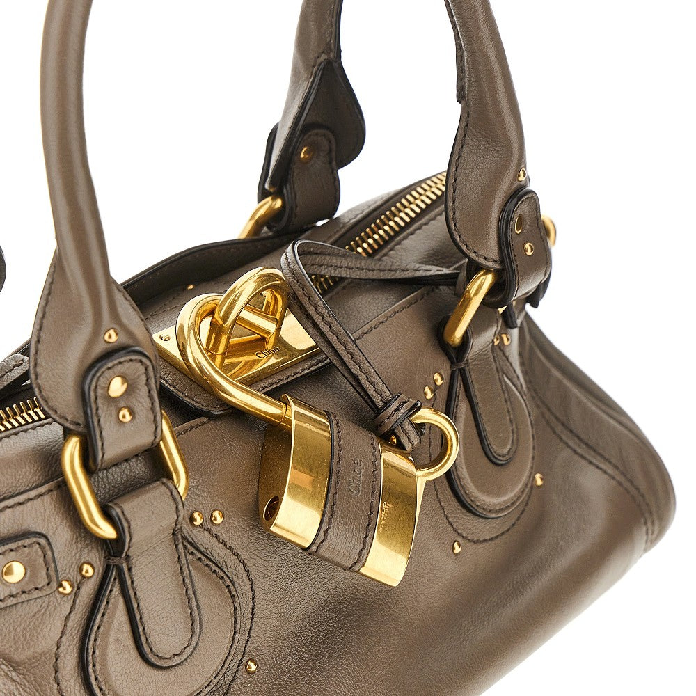 'Paddington' grained leather bag