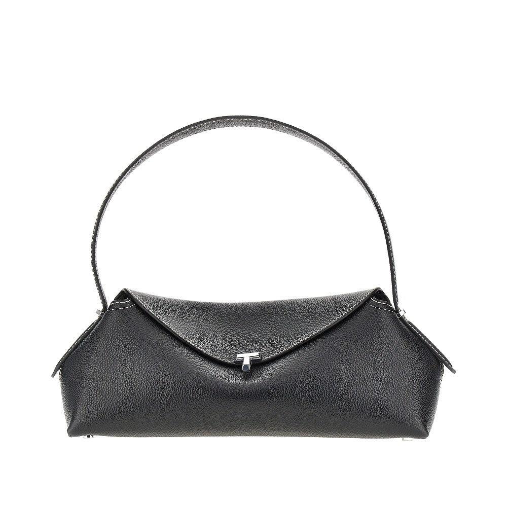 Borsa a spalla T-Lock in pelle martellata