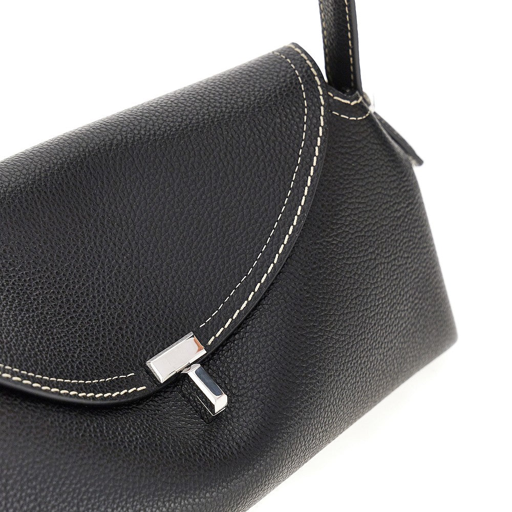 Borsa a spalla T-Lock in pelle martellata