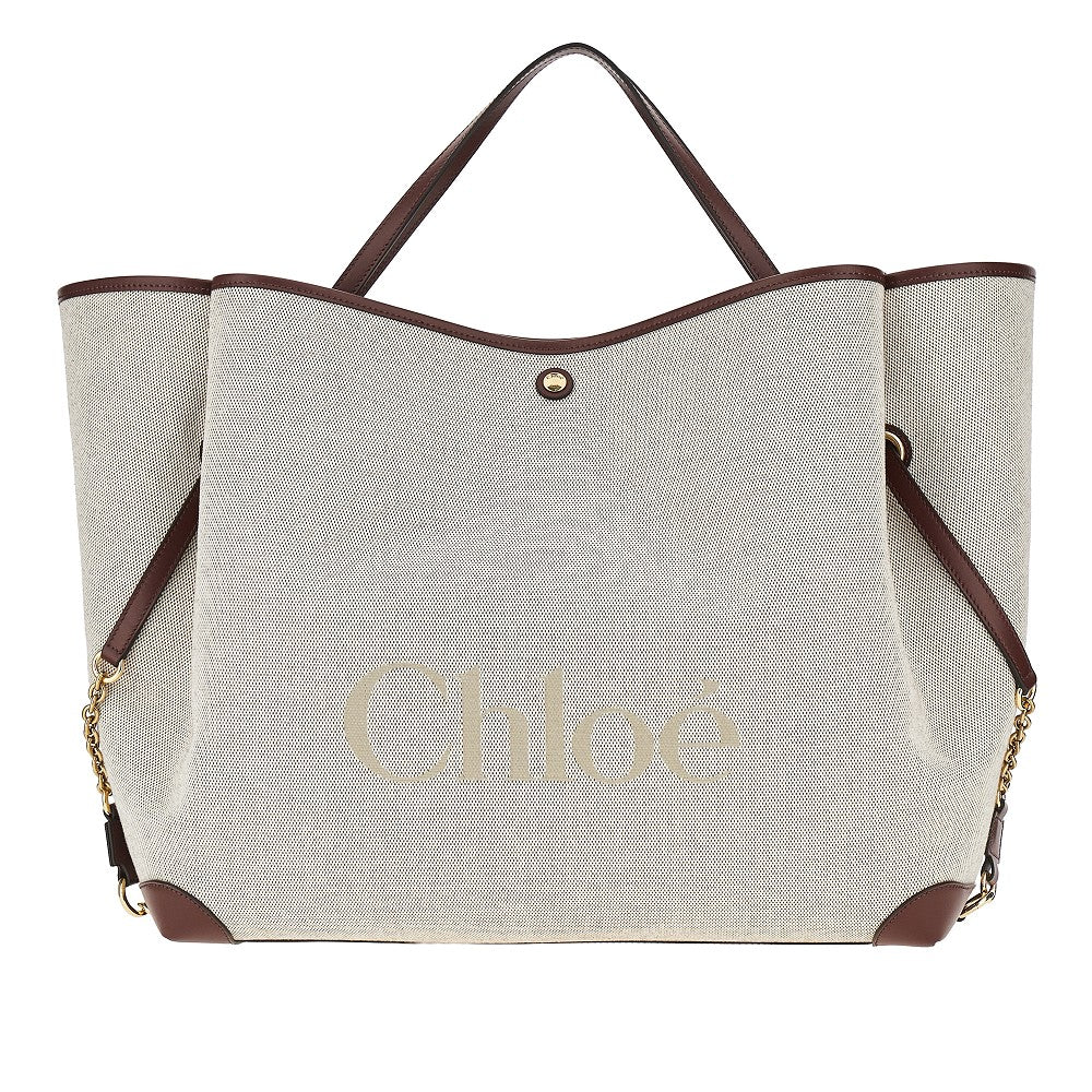 Shopping bag 'Chloé Clover' grande in tela